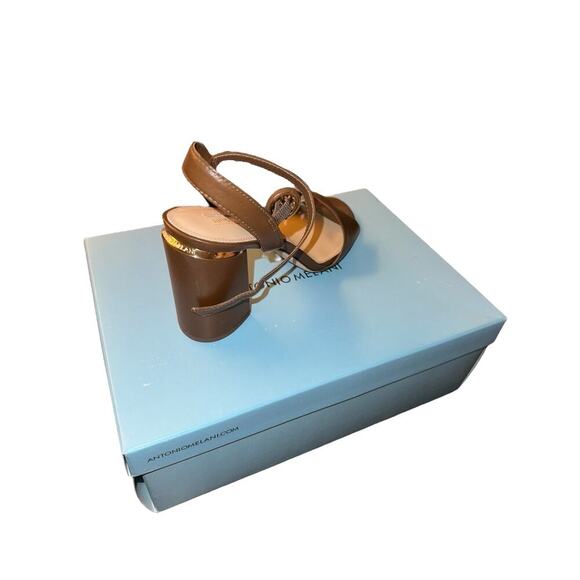 Antonio Melani Shoes - NEW IN BOX Antonio Melani Women’s Tan Brown Ankle Strap Sandal Heels Size 8